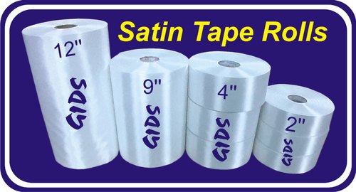 Satin tape rolls, Color : white