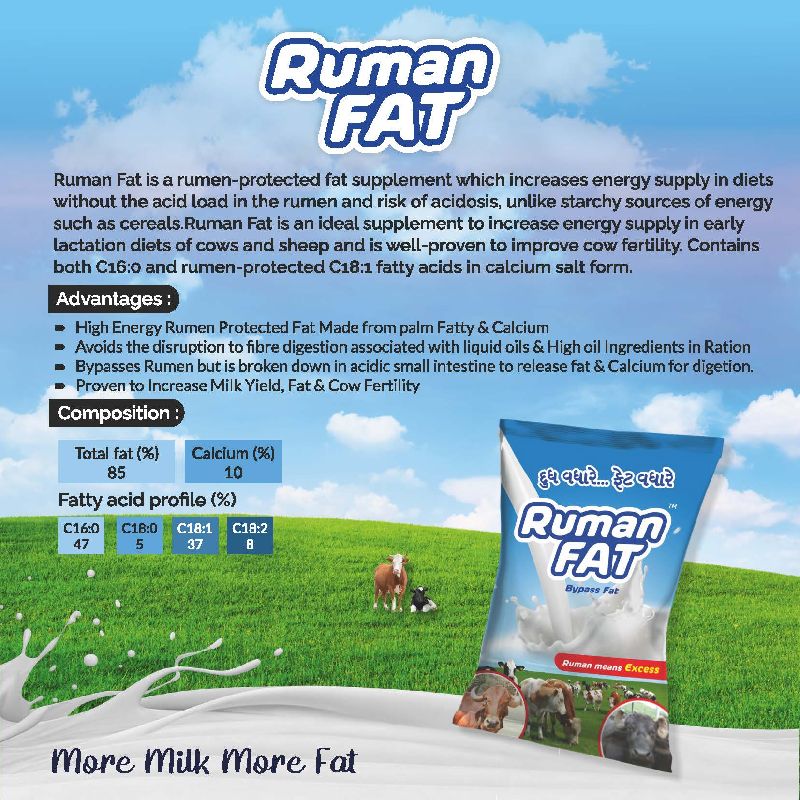 Natural rumen bypass fat, for Animal Feed, Cattle Feed, Grade Standard : Feed Grade