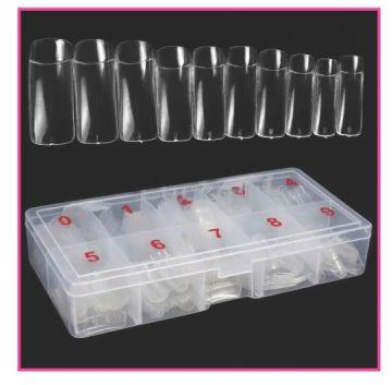 Plastic Full Transparent Nail Tip, for Parlour, Feature : Easy To Use, Good Quality, Unbreakable