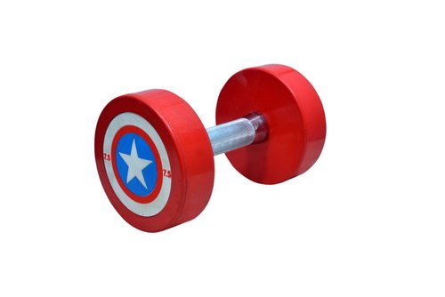 Non Polished 10-20kg Iron Captain America Dumbbell, for Gym Use, Home, Lifting