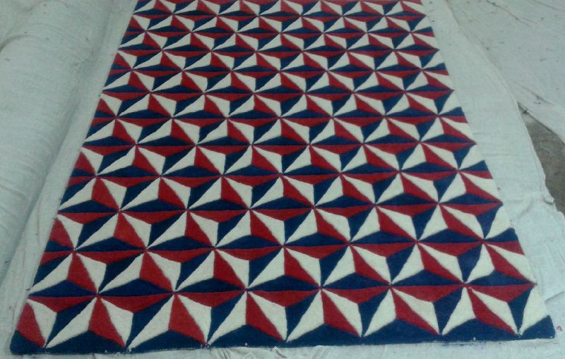 Hand Tufted Woollen Rug, Technique : Handmade