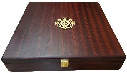 Square Wood Dry Fruit Box, for Home, Color : Brown