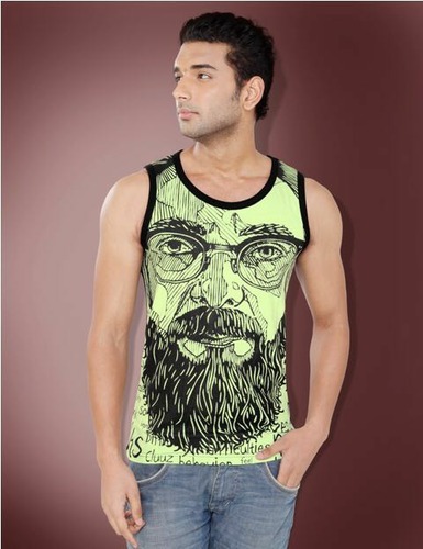 Cotton Mens Printed Vest, Size : L, XL, XXL