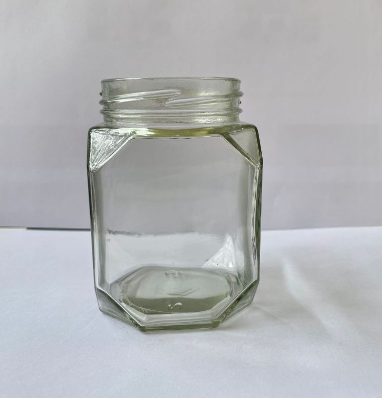 Rectangular Hard Glass 350 Square Jar, For Food Storage, Pickle Storage, Pulses Storage, Spices Storage