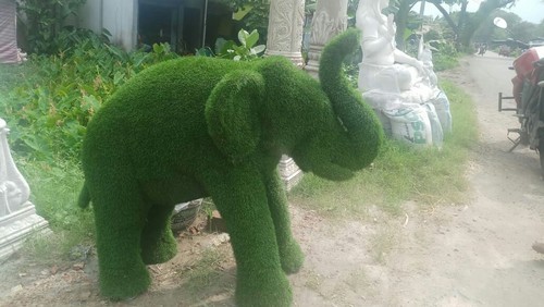 FRP Artificial Grass Fiber Elephant Statue, Size : 2X3.6 Feet