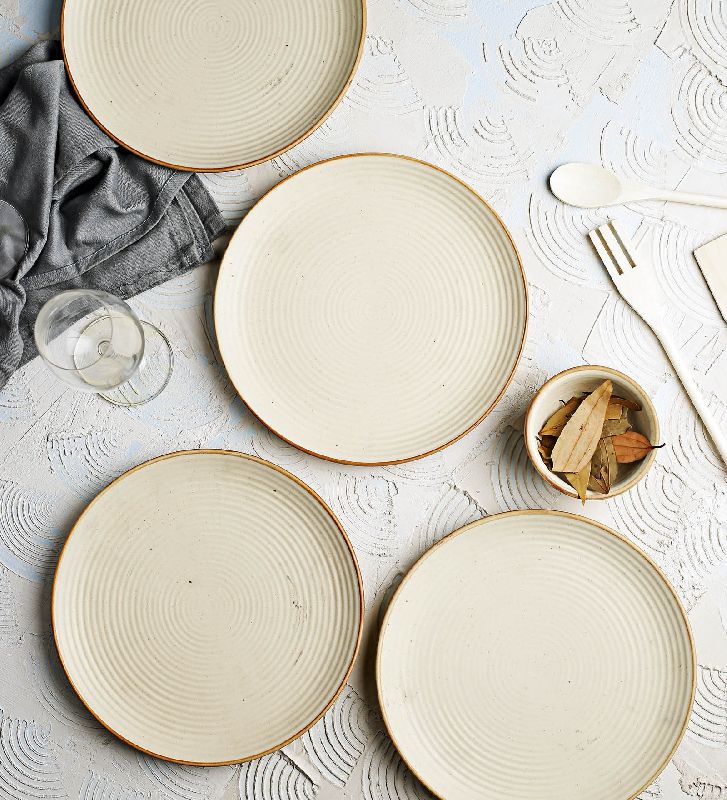 Polished Ceramic Handmade Plate, Shape : Round