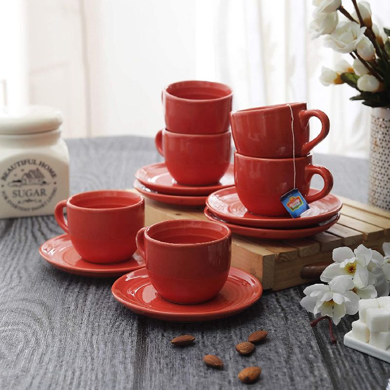 Plain Ceramic Cup Saucer Set, Feature : Fine Finishing, High Quality at ...