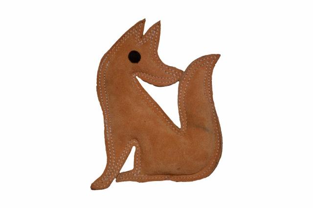 Leather  Fox Dog Chew Toy