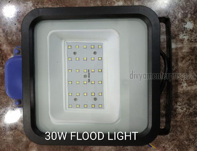 Polished 30W Flood Light, Length : 6-8 Inches