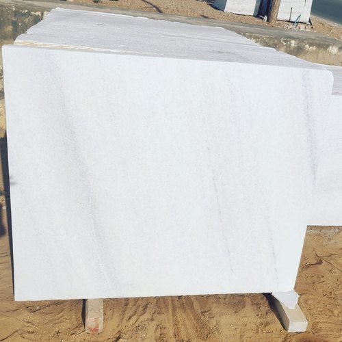Rectangular Polished White Marble Slab, for Flooring Use, Feature : Good Quality