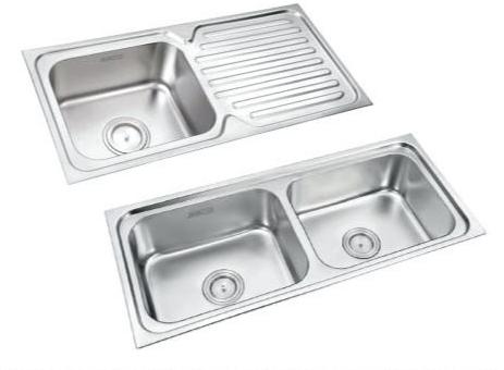 Aosis Polished Stainless Steel Rectangle Kitchen Sink, Shape : Rectangular