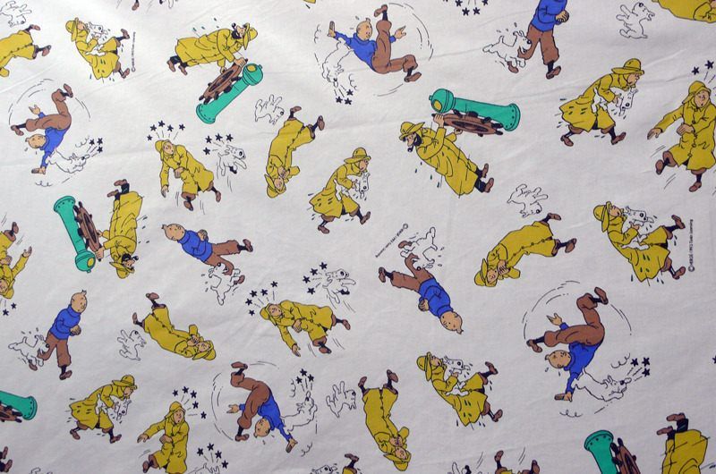 Tintin Printed Fabric, for Garments, Width : 40 Inch