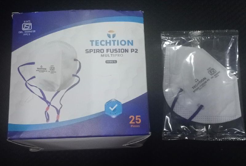 Cotton Face Mask-Midas Techtion FFP25, for Clinic, Clinical, Hospital, Laboratory, Pharmacy, Color : White