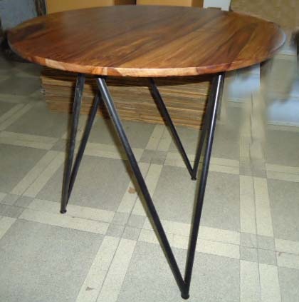Wooden Round Side Table, Color : Brown