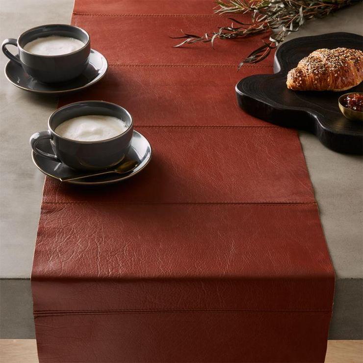 Plain Leather Table Runner, Size : 15x17Inch, 20x19Inch, 25x21Inch