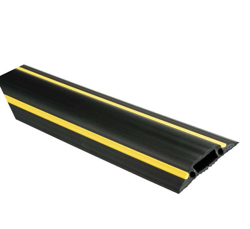 Rubber Flexible Cable Protector, for Road, Color : Black, Yellow
