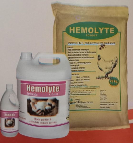 Authgrow Herbal Hemolyte Poultry Feed Supplement, Packaging Type : HDPE Bottle or Plastic Bottle