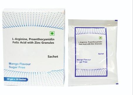 L-Arginine Proanthocyanin Folic Acid Zinc Granules