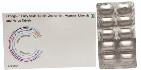 Omega-3 Fatty Acids Lutein Zeaxanthin Vitamins Minerals Herbs Tablets