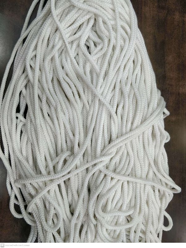 White Polyester Cord, for Textile Industy, Technics : Machine Made