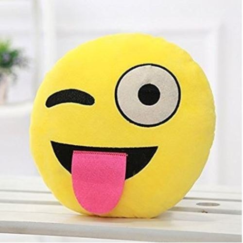 Round Emoji Cushion, for Home, Color : Yellow