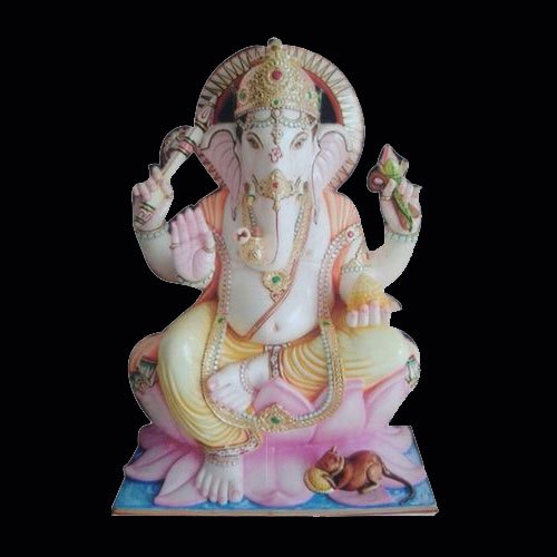 3.6 Feet Marble Lord Ganesha Statue