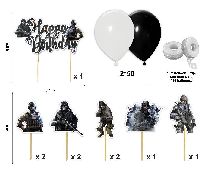 Call Of Duty Birthday Decoration