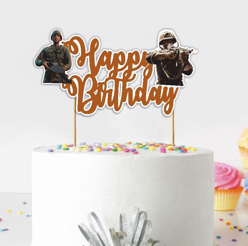 World War Happy Birthday Cake Topper Size Multisize Packaging Type