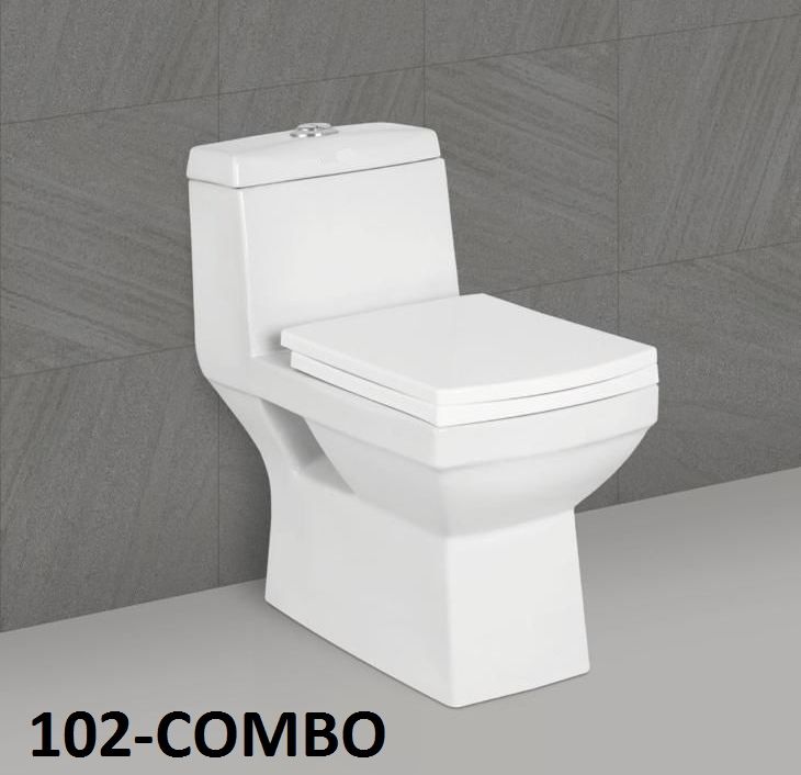 Ceramic Combo Water Closet, Size : 680x630x350 mm