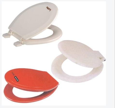 Experia Pinted Plastic Classic Toilet Seat Cover, Shape : Oval