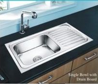 Experia Rectangular Polished Stainless Steel Customized Kitchen Sink, Color : Grey