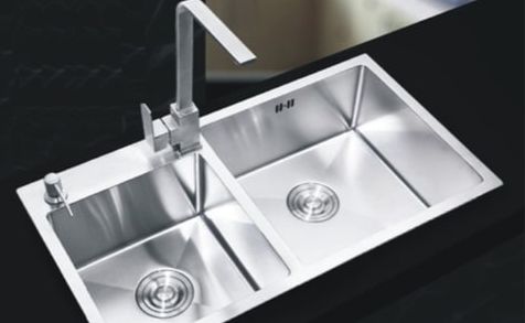 Experia Rectangular Polished Stainless Steel Imported Kitchen Sink, Color : Grey