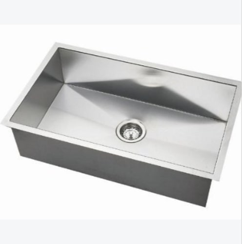 Experia Polished Stainless Steel Rectangular Kitchen Sink, Color : Grey