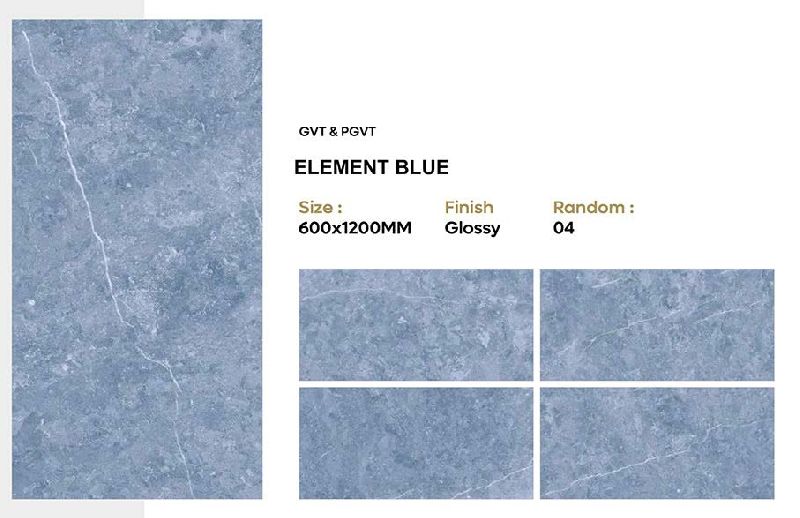 Element Blue GVT Glossy Tiles