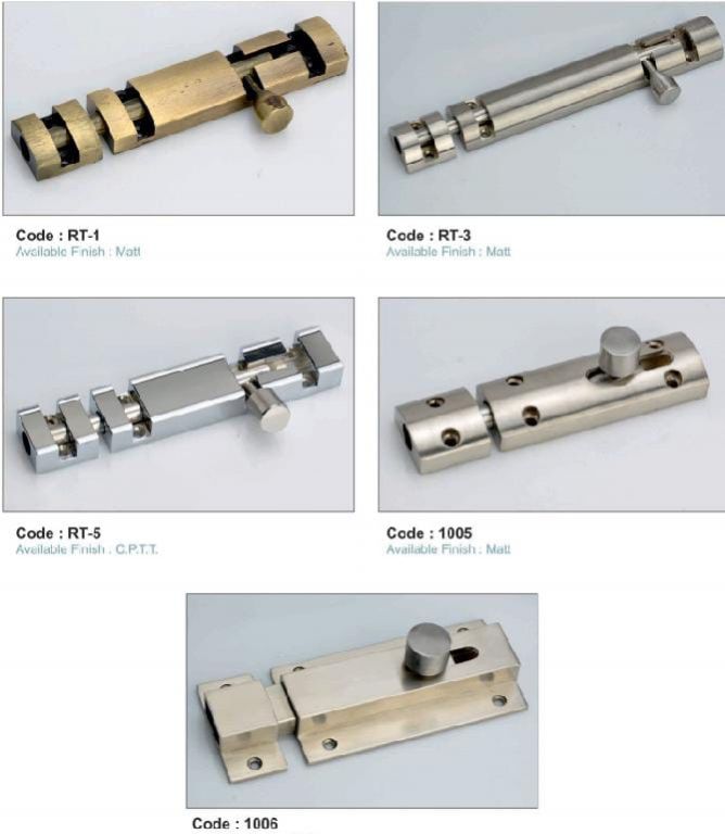 Aluminium Tower Bolts