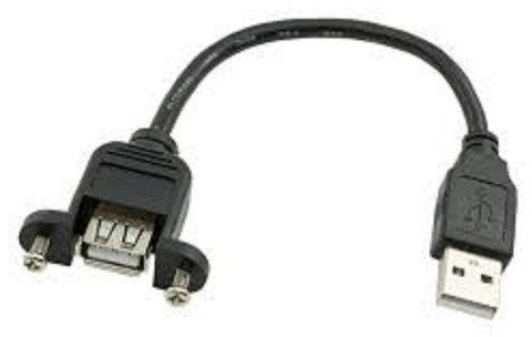 PVC USB Pane Mounting Cable, Color : Black
