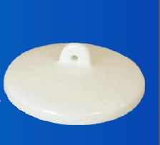 Round Polished Porcelain Cover Crucible, Color : White