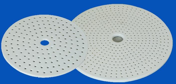 Round Porcelain Desiccator Plate with Small Holes, Color : White