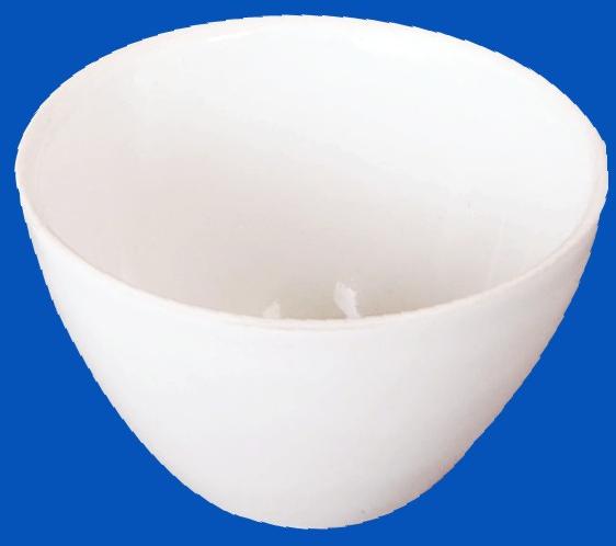 Porcelain Wide Form Crucible, Color : White
