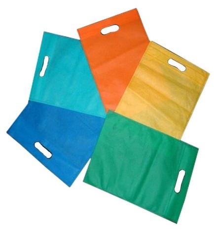 D Cut Non Woven Bag, Pattern : Plain