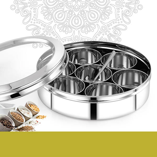 Stainless Steel Spice Box, Feature : Long Life, Eco Friendly