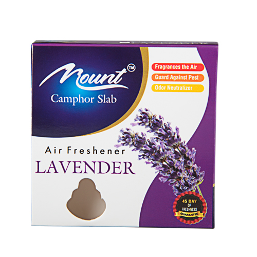 Mount Camphor Slab Lavender Air Freshener, Color : White