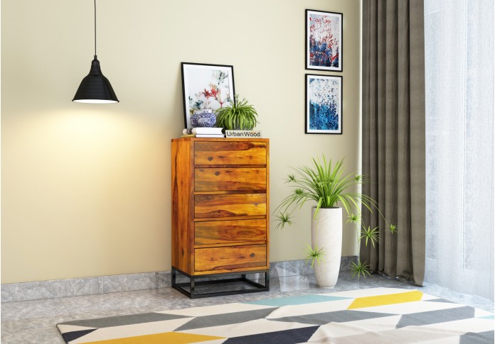 UrbanWood Sheesham Wood Aloha Chest Drawers