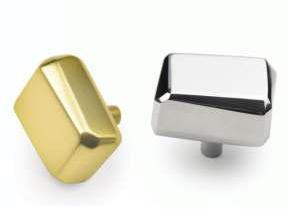 Rectangle RMW21 Brass Door Knobs