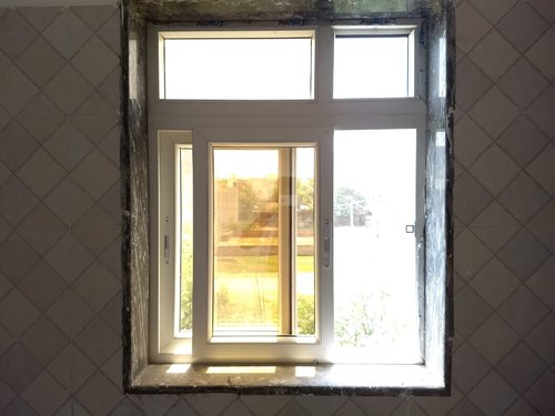 UPVC(Frame) UPVC Sliding Kitchen Window, Frame Color : White