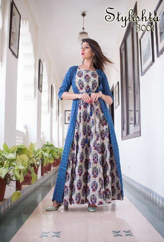Full Stitched Stylishta Collection Gown, Size : XL, XXL at Rs 800 / Piece  in Surat