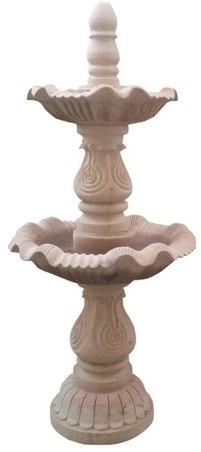Round Polished Jodhpur Sandstone Fountain, for Garden, Outdoor, Design : Classy