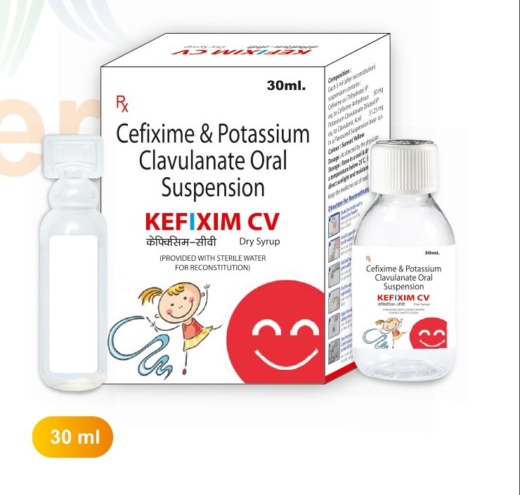 Kefixim CV Oral Suspension, Packaging Size : 30 Ml