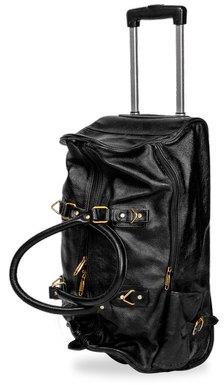 Leather Katyar Trolley Bag, Color : Black