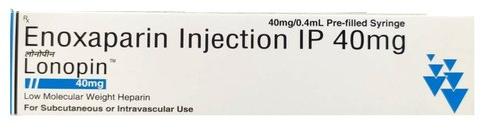 Enoxaparin 40mg Injection, Purity : 99%